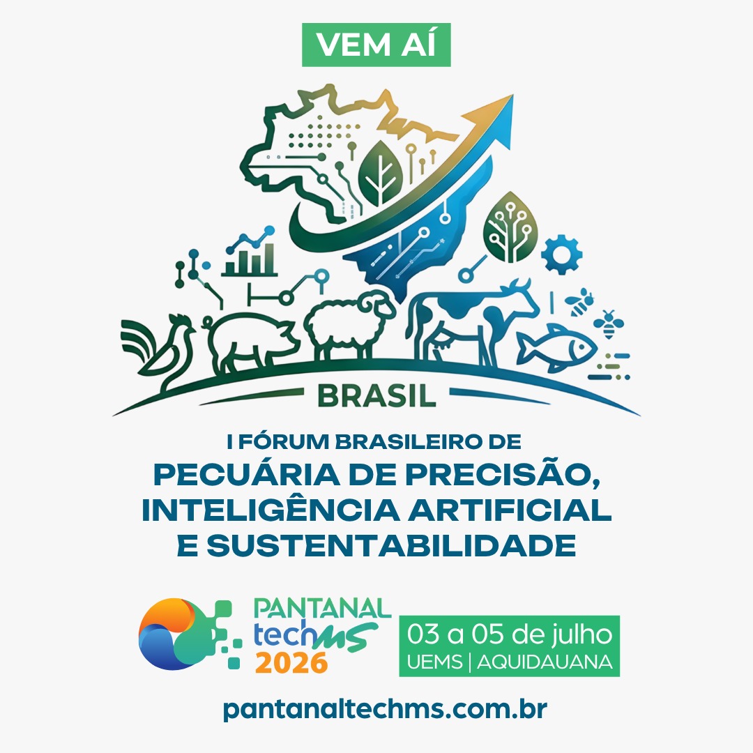 Folder oficial do I Fórum Brasileiro de Pecuária de Precisão, IA e Sustentabilidade