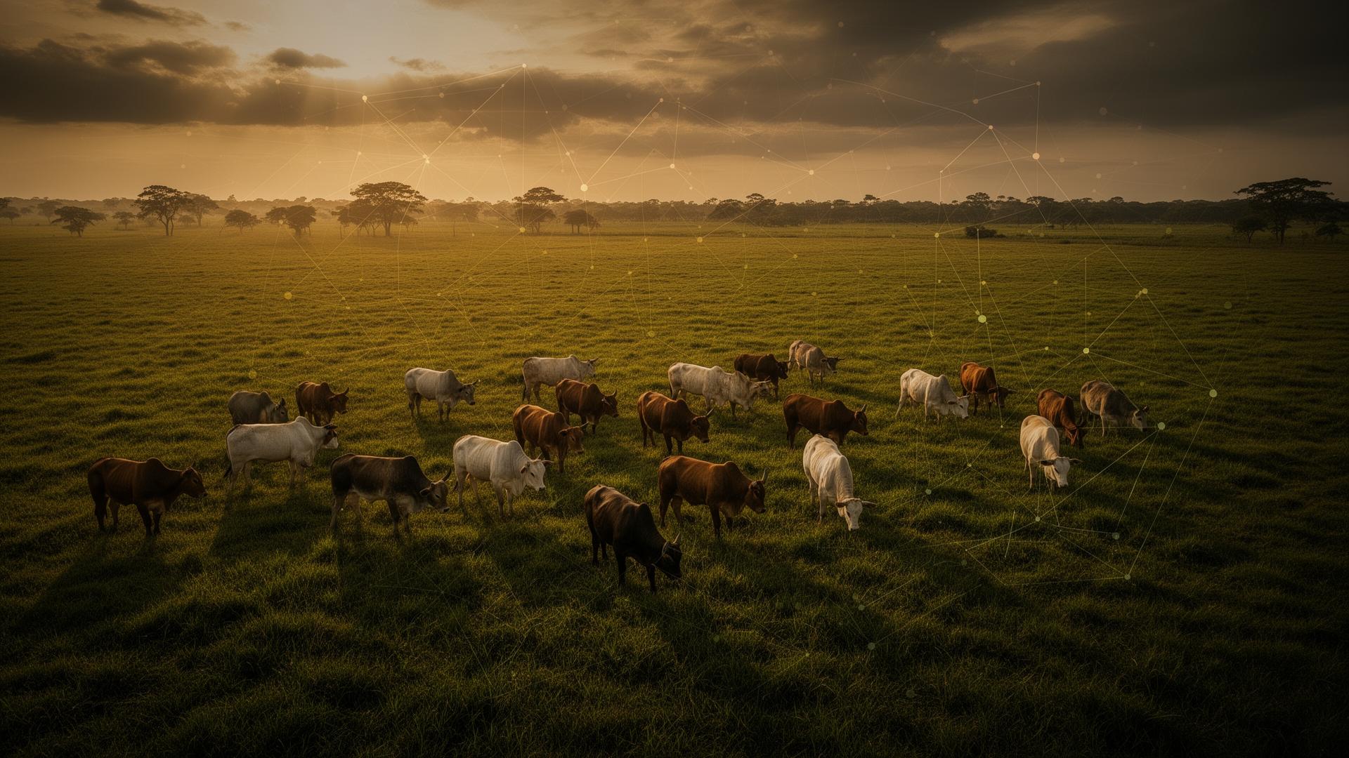 Pecuária no Pantanal com sobreposição de dados de IA